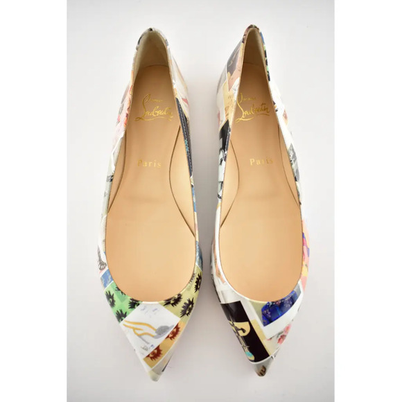 Christian Louboutin Ballalla Patent Collage Pointed Toe Ballerina Ballet Flat 36 - Picture 7 of 12